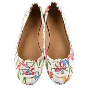 Tory Burch floral print flats